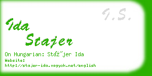 ida stajer business card